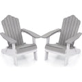 adirondack stuhl klappbar 2er set adirondack chair aus kunststoff wetterfester gartensessel mit hoher rueckenlehne breiten armlehnen fuer garten terrasse balkon 180 kg tragfaehigkeit