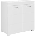forehill waschbeckenunterschrank unterschrank badezimmerschrank 60 cm breit mit 2 tueren und 2 ablagen soft-close-funktion mit verstellbarem regal 60 x 31 x 60 cm fuer badezimmer