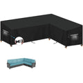 lounge abdeckung l-form gartenmoebel abdeckung l form loungemoebel schutzhuelle gartenlounge ecksofa abdeckplane l form abdeckhaube gartenmoebel lounge bezug outdoor wasserfest 270x210x87x8060cm