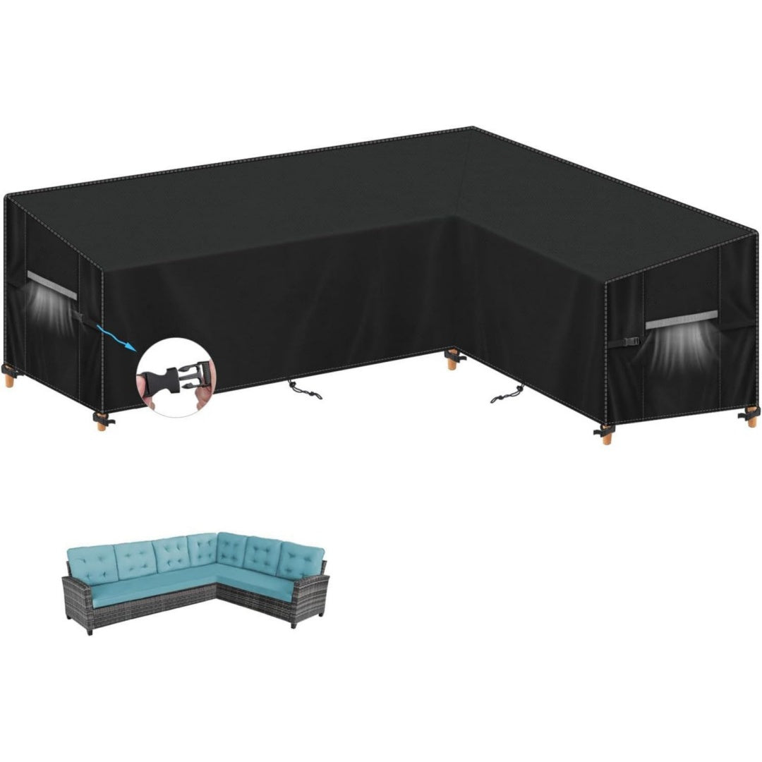 lounge abdeckung l-form gartenmoebel abdeckung l form loungemoebel schutzhuelle gartenlounge ecksofa abdeckplane l form abdeckhaube gartenmoebel lounge bezug outdoor wasserfest 270x210x87x8060cm