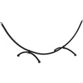 haengemattengestell outdoor aus stahl 300cm x 90cm x100cm schwarz haengemattenstaender mit zugseil bis 120 kg haengesessel gestell fuer garten strand camping