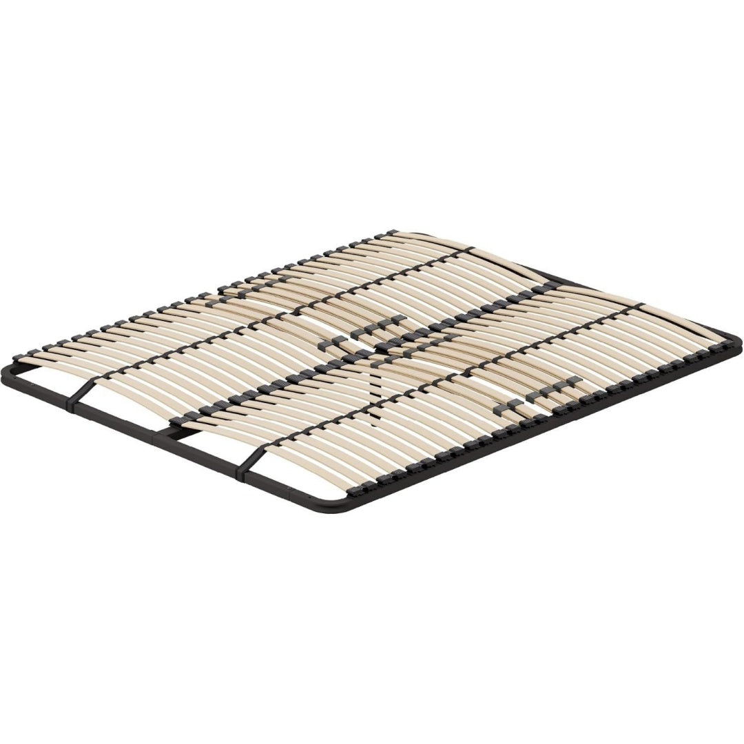 i-flair grace lattenrost 140x200 cm extra stabil metallrahmen 56 schichtholz-federleisten 12-fach haertegradverstellung mittelgurt mittelzone hohe belastbarkeit bis 300 kg en 1725 geprueft